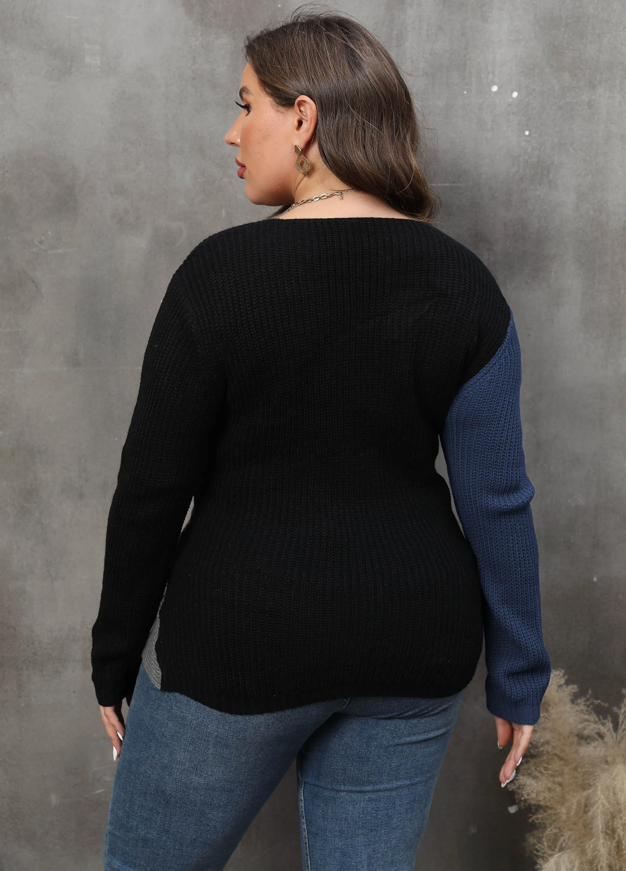 Melliflo Women's Oversized Goth Sweater - Eye Pattern Long Sleeve Pullover Plus Size