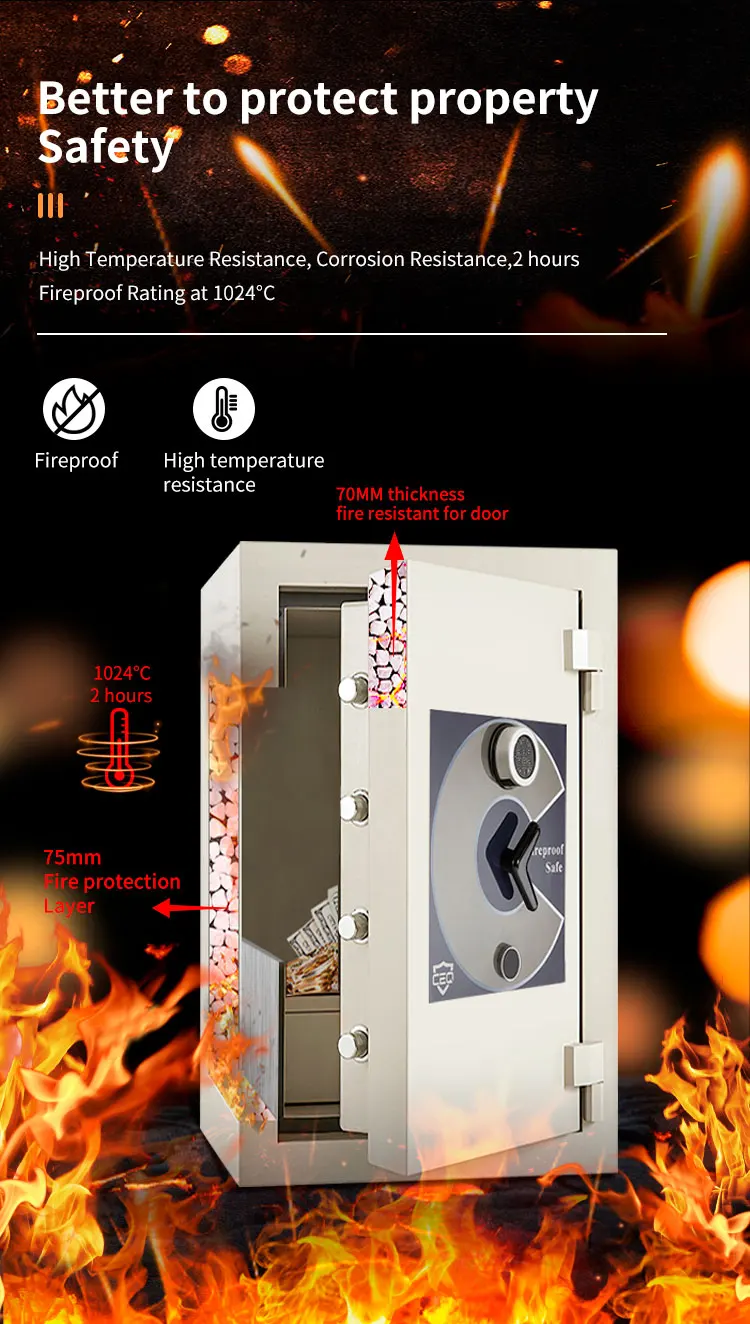 CEQSAFE Box Fire Resistant Outside Hinge Safety Storage Office Caja De Seguridad Fuertes Coffre Fort Home Fireproof Safe Boxes supplier