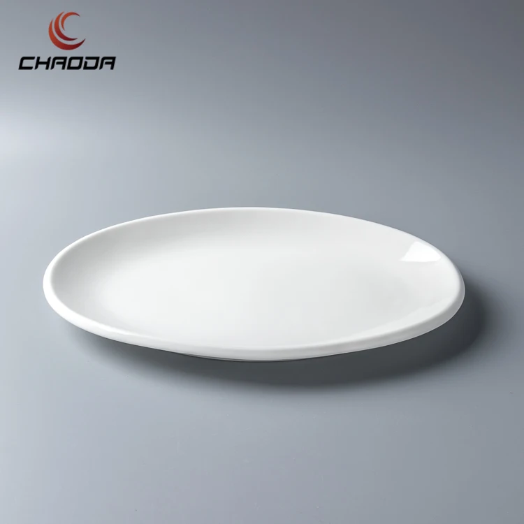 Alipis Keramikteller Oval - Vielseitige Servierplatte Weiß Vintage