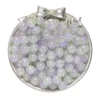 Two-tone glass imitation jade beads - green and purple