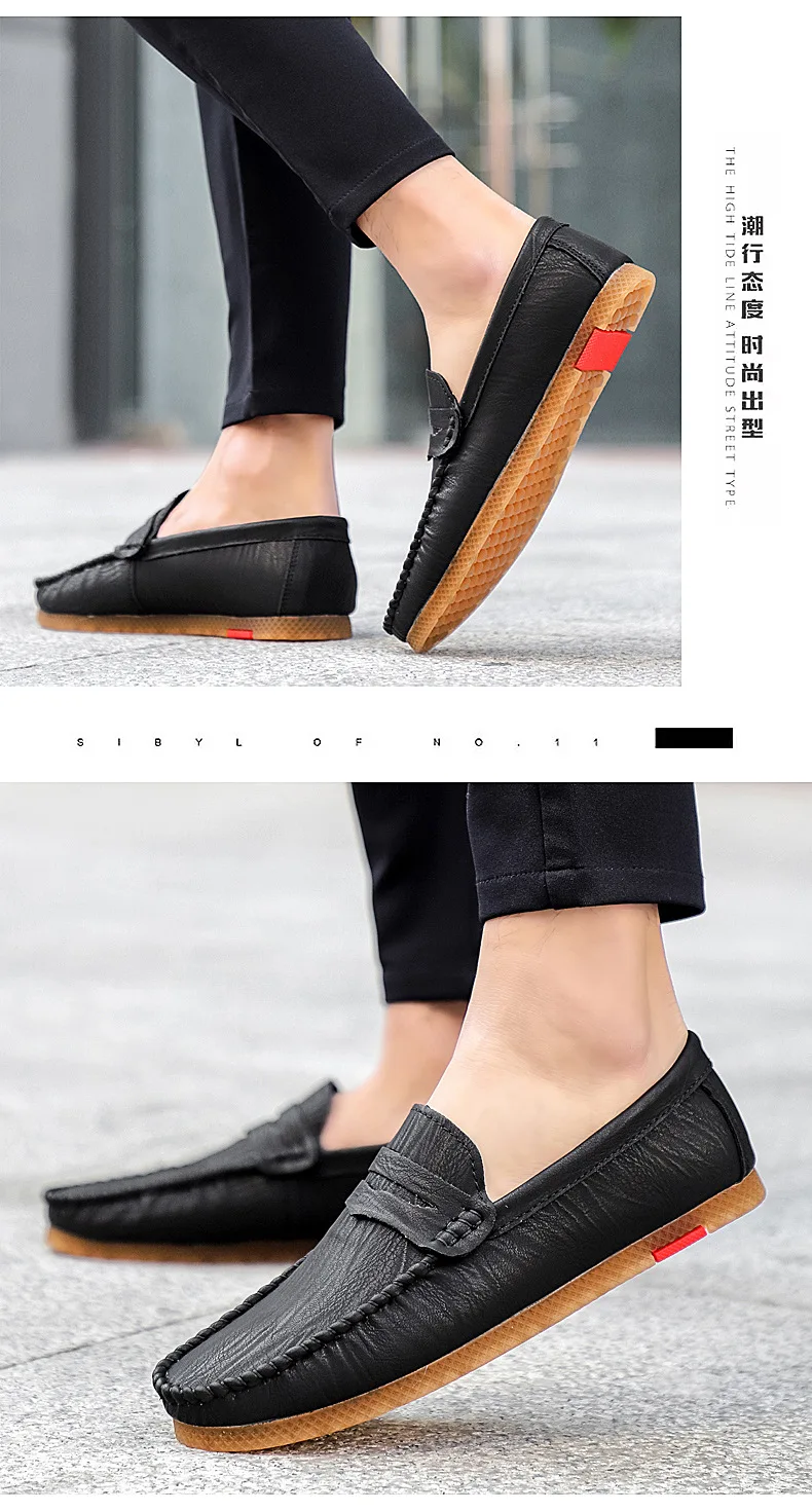 2021 New Custom Handmand Casual Fashion Men's Bigsize Driving Loafers