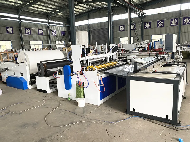 Double Embossing Automatic Paper Core Dropping Function Toilet Tissue Paper Making Machine