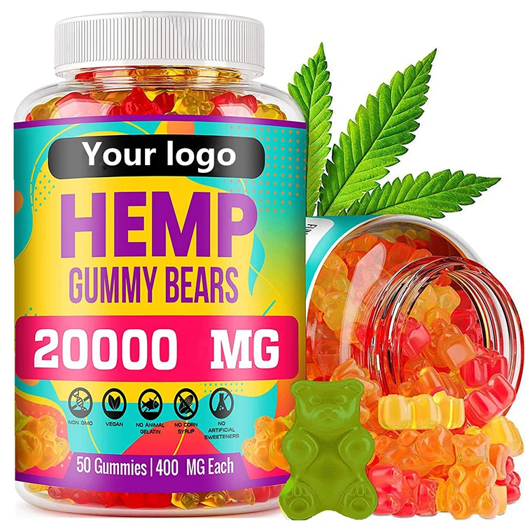 OEM Shape and Color Different Flavor Hemp Seed Oil Gummies Cold Pressed Hemp Weightloss Gummies