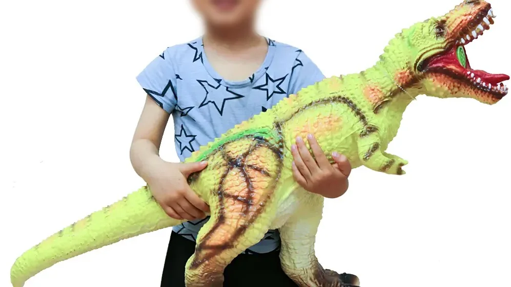 子供のための80cmカルノタウルスソフトビニールぬいぐるみ綿恐竜