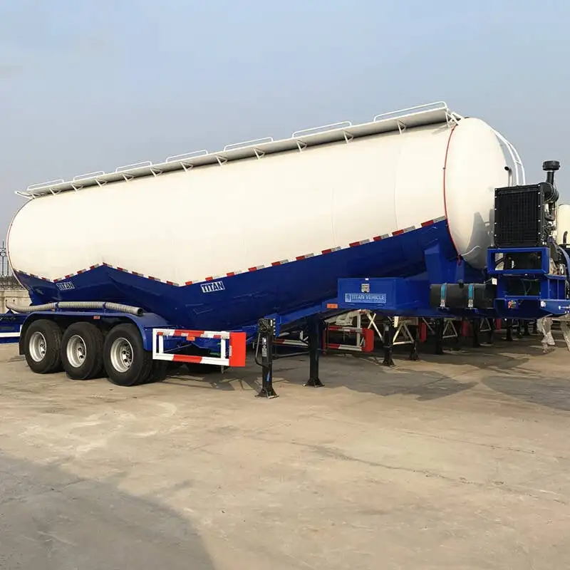 Vehicle 3 Axle 60cbm Powder Transporting Bulk Cement Tanker Semi Trailer for Sale