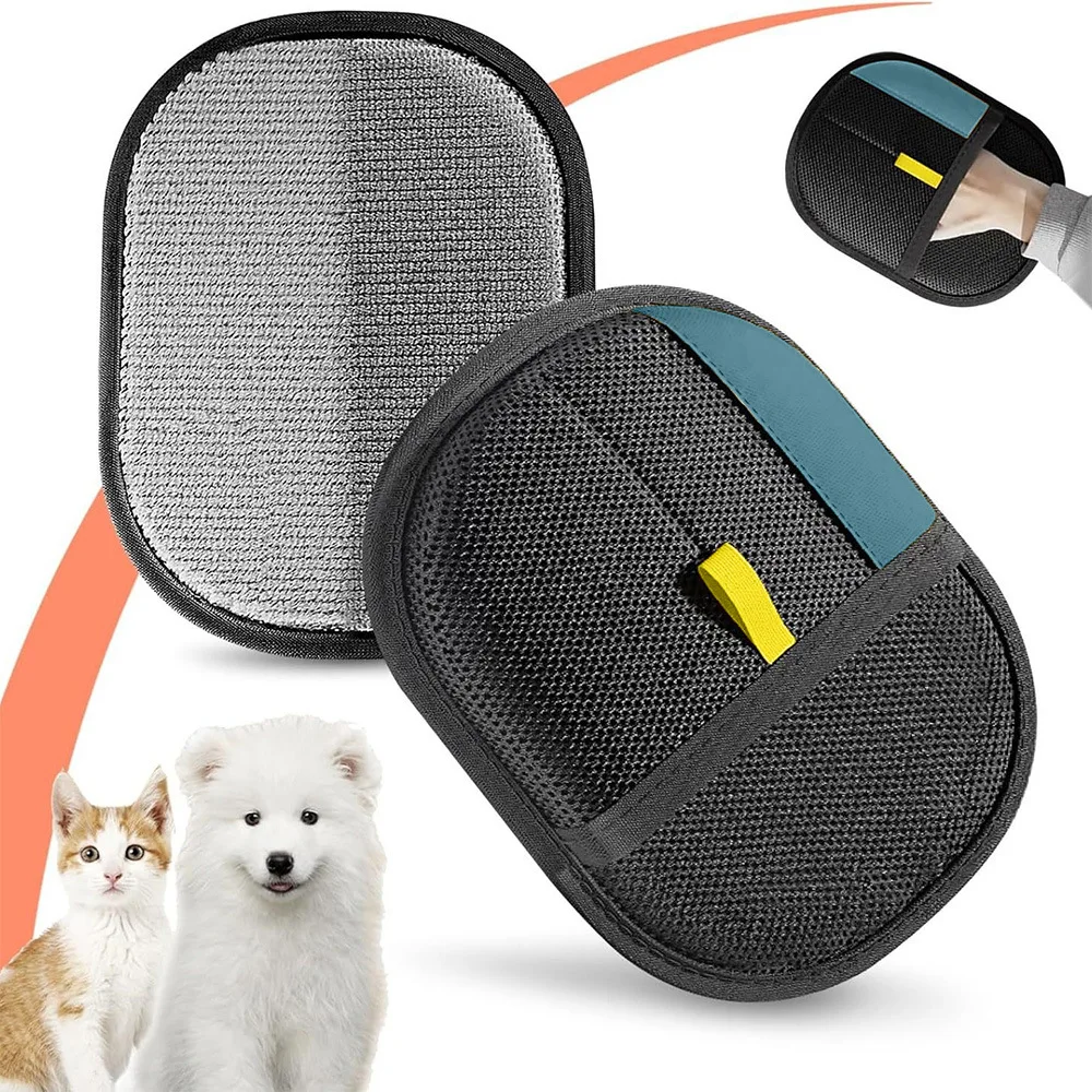 Escova Personalizada de Remoção de Pêlos de Gato Bidirecional com Limpeza Automática Ferramenta de Higiene Pet com Eletrostática Luvas de Remoção de Pêlos para Cães