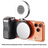 photography handle + mobile phone magnetic fill light (Black)