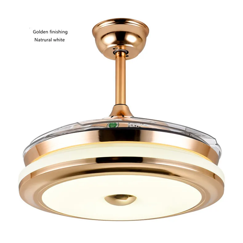 Luxury chandelier ceiling fan light 220V For sitting Room modern lighting fan lamp with remote control led ceiling fans