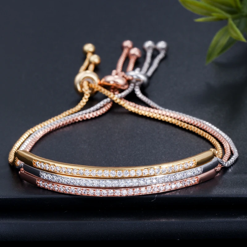 Rose Gold Single Line Supple Bracelet | Adjustable Bracelet | Latest Designs