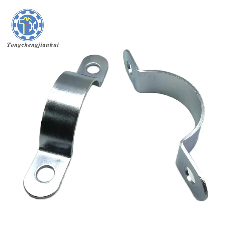 Factory Custom Made Sheet Metal Stamping Bending Fabrication Service Stainless Steel Wall Mount Pipe C Clamp Fittings