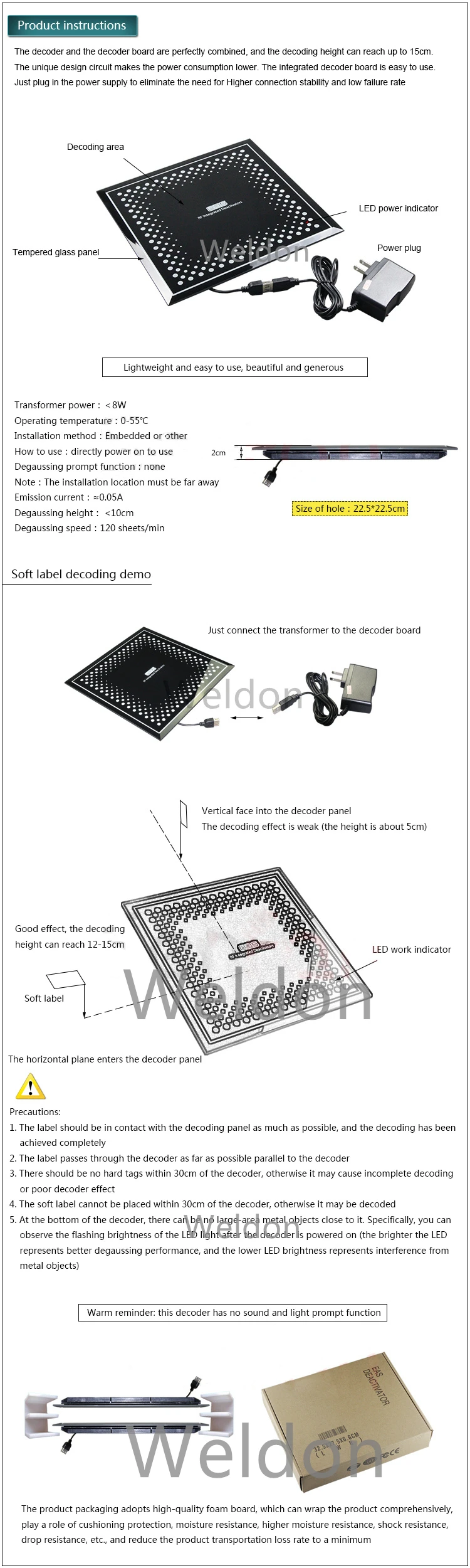 High Quality Eas Rf System Deactivator for Library and Supermarkets