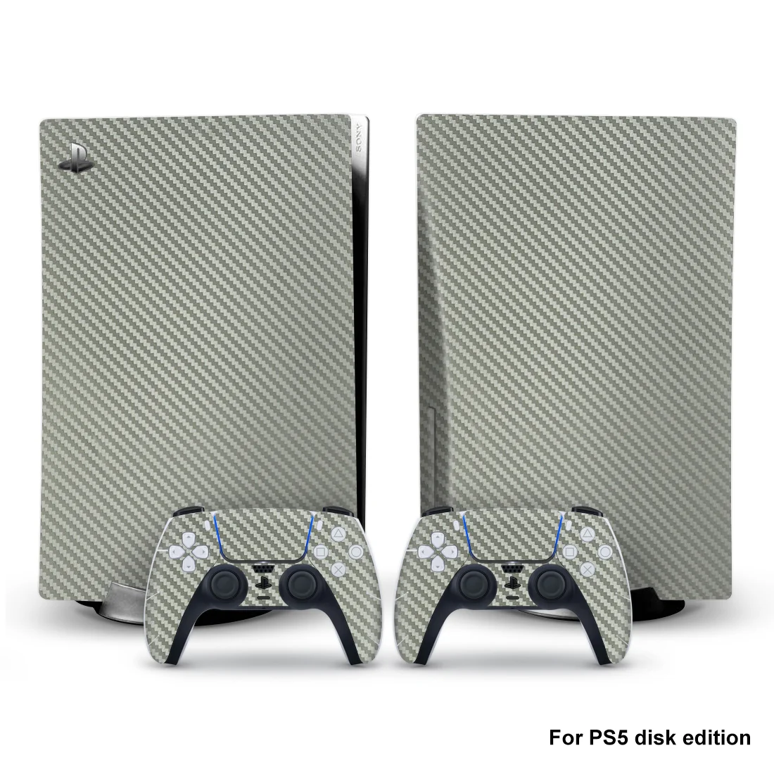 Data Frog Carbon Fiber Skin Sticker for PS5 Controller Console Skin for Playstation 5