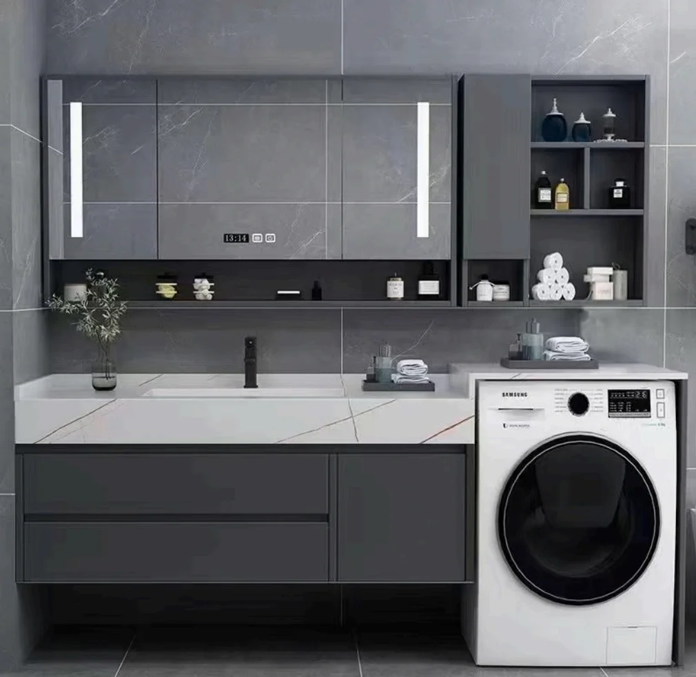 Factory Direct Sales Floor Mounted With Laundry Under Sink Storage Bathroom Cabinet