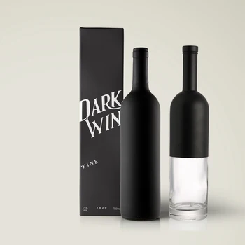 Luxury Recycled Green Red Wine 750 ml Colored Clear Black glass wine bottle In China