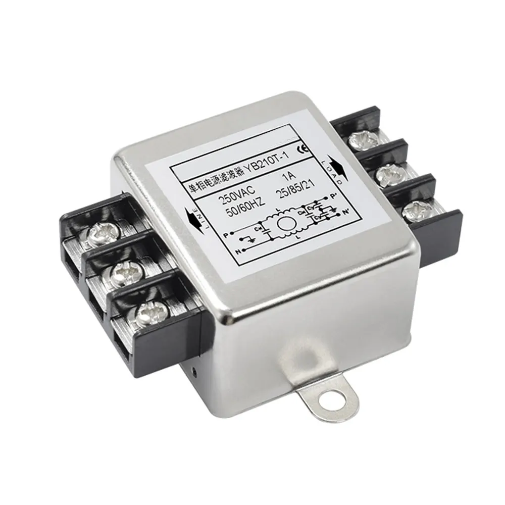 Single-Phase AC 250V Power Filter with 1A 3A 6A 10A 20A 30A Terminal Rails Single-Stage LV Products