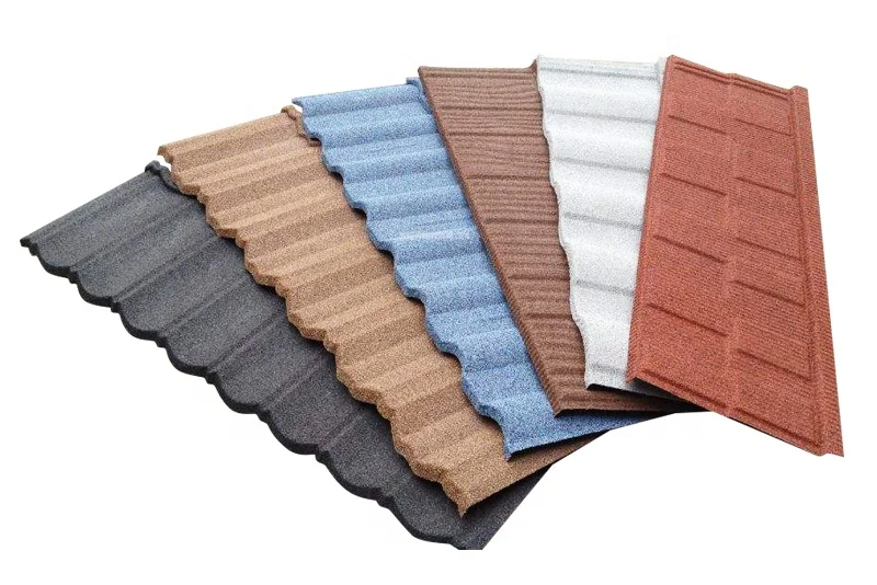 Roofing Tile Roof Sheets Building Material Sale Red White Blue Customized Industrial Surface Color Stone Coated Roofing Tiles