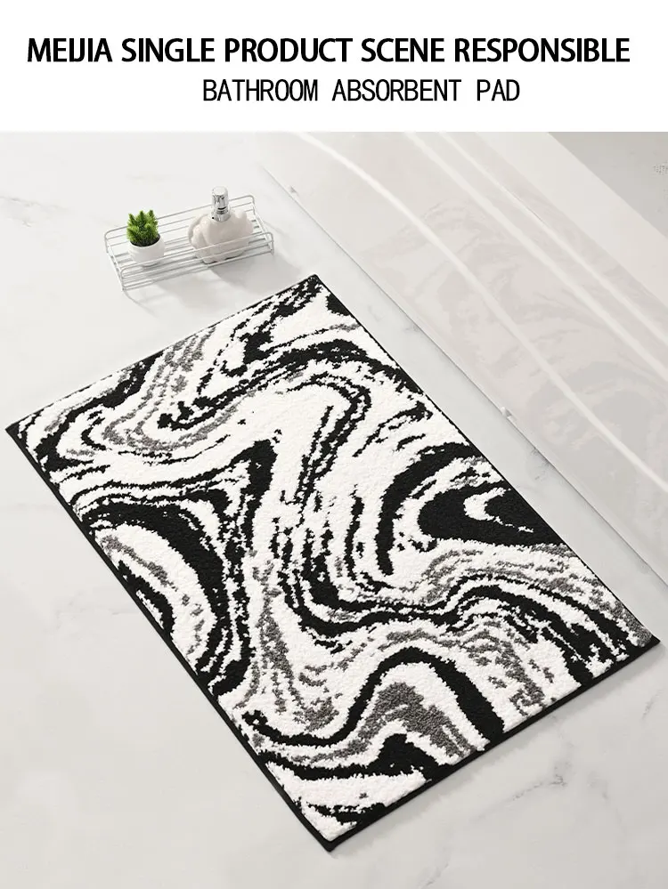  Hot Sale Soft Shower Bath Mat Washable Microfiber Non Slip Shaggy Bathroom Bath Mat supplier