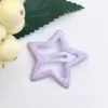 Clip estrella con gota de aceite de color, 3.2cm, lila claro.