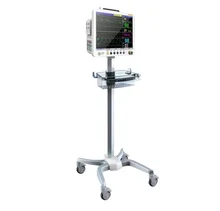 Hot Sale Aluminum Vital Signs Portable Patient Monitor Muti-Parameter Cardiac Monitor Trolley for Sale