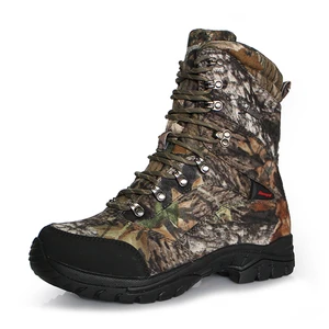 Factory OBM ODM Custom Wholesale Waterproof Hunting Jungle Boots with Camouflage Nylon