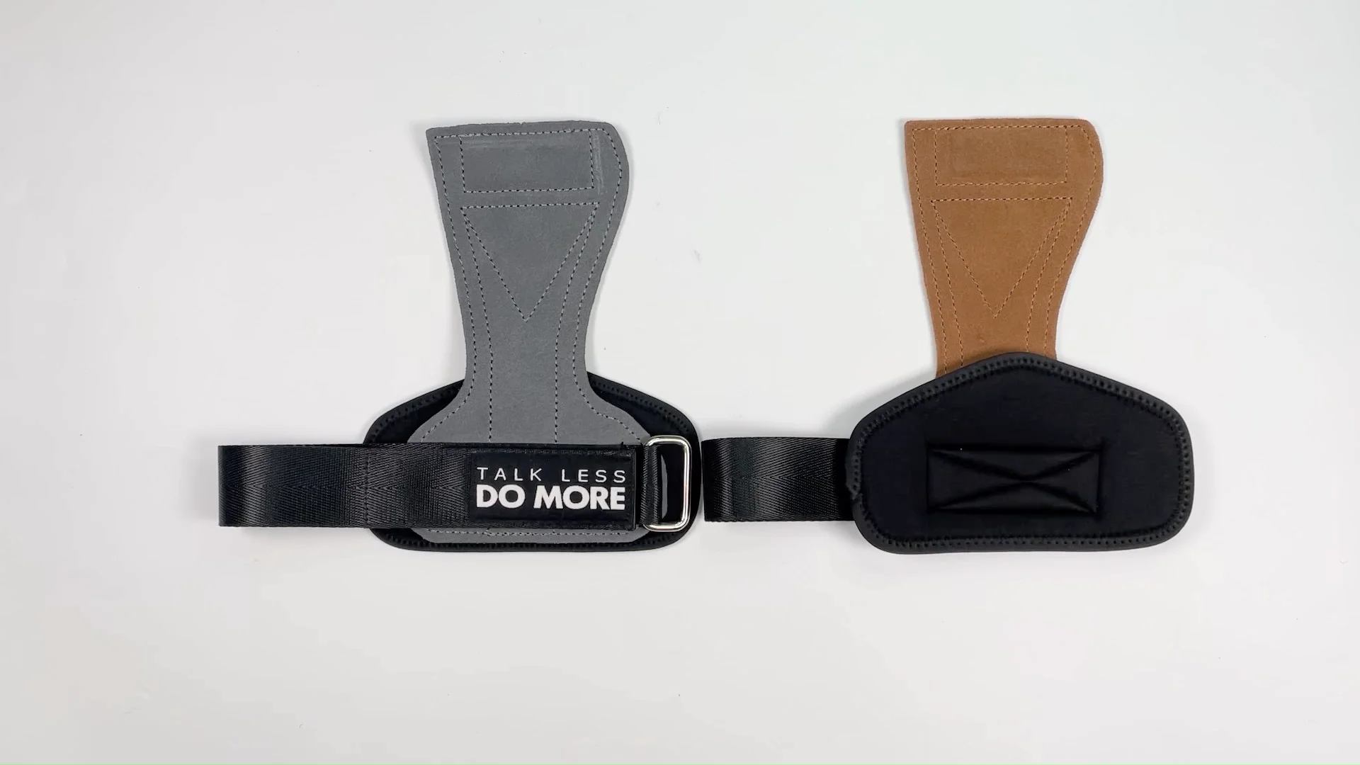 Aolikes Leather Gym Gloves Adjustable Lifting Wrist Straps For Pull Ups