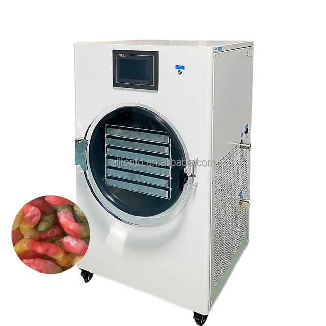 0.6 oil free sen ova 10kg 12kg  8 shelf mini  small home lyophilizer  fruit  food freeze dryer machine for candy