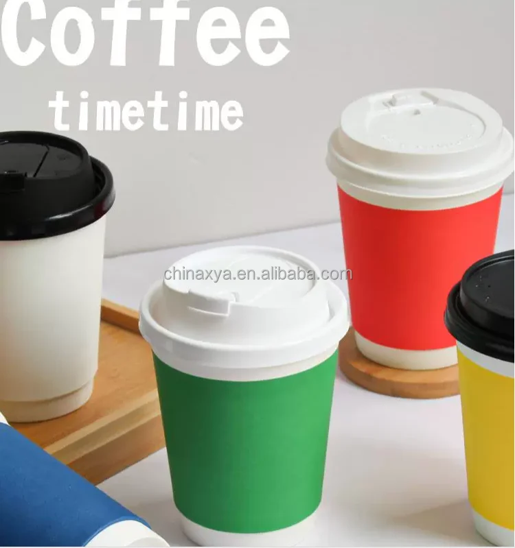 colored Hot paper cup sleeve custom paper coffee cup sleeve with logo cute coffee paper cups manufacture