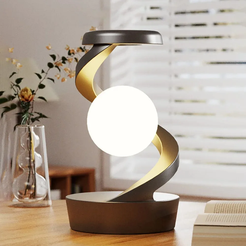 3D Levitating Ball Lamp with Wireless Charger LED Night Light