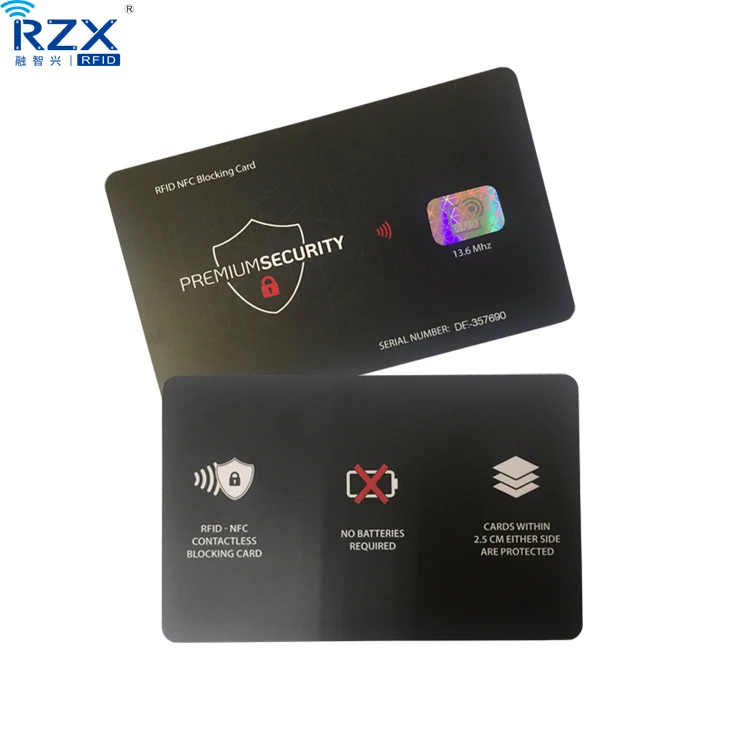 customized rfid blocker 13.56mhz credit card