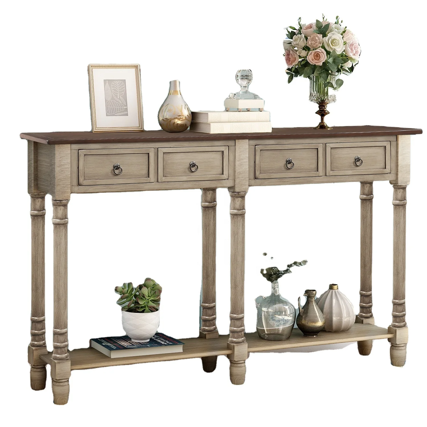 Console Table With Storage Console Tables For Entryway With Drawers And Shelf Rectangular Living Room Furniture Buy Console