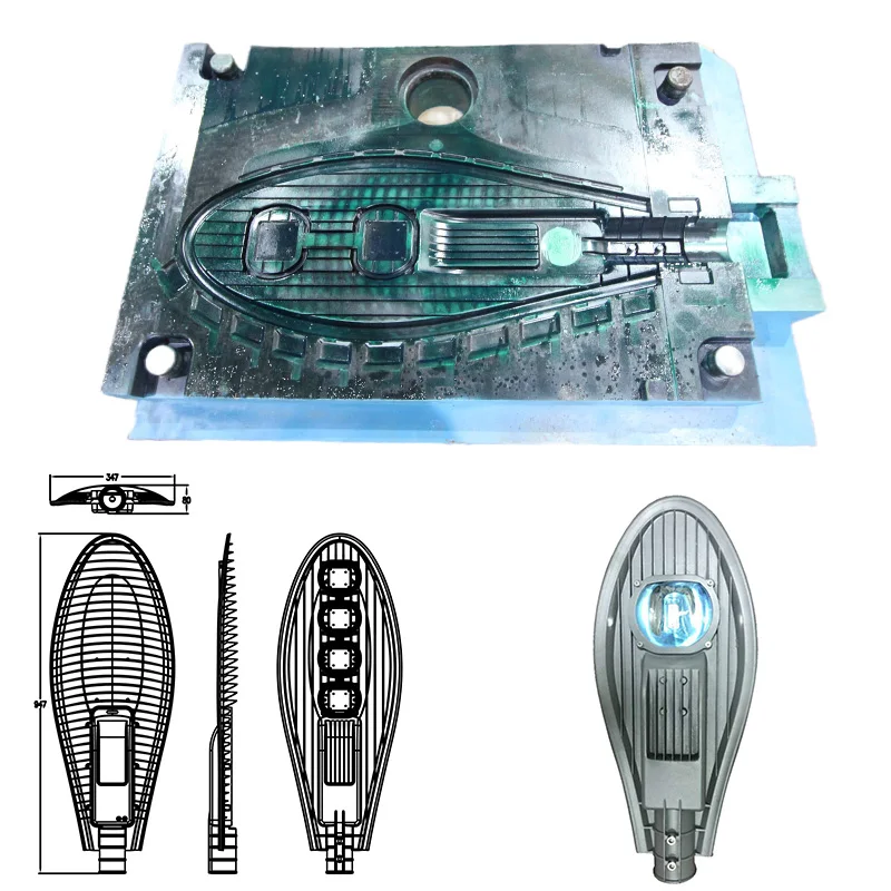 Longhua Design and Production Line of Die-casting Lamp Mould for LED Lights and Street Lights