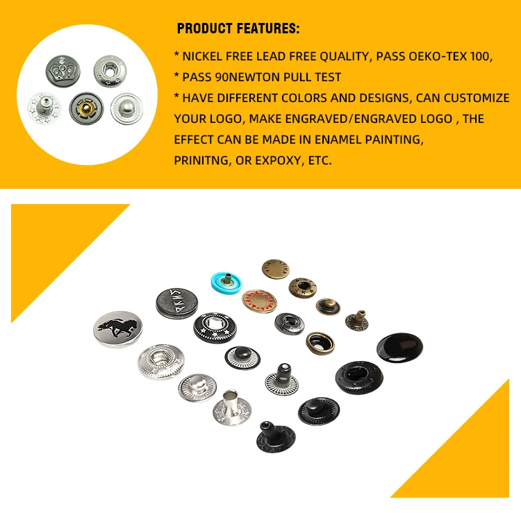 Dry Cleaning Feature Jacket Metal Buttons Spring Snap Buttons Buy