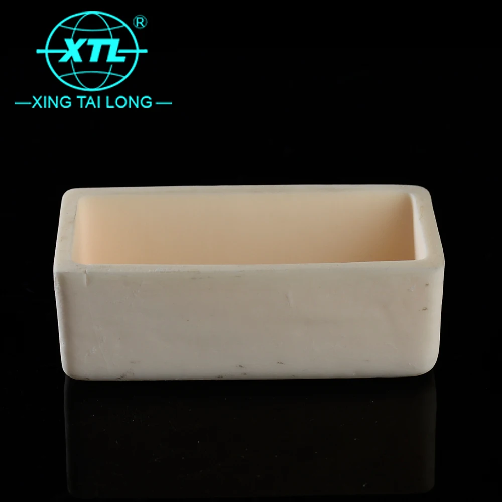 SINTYRON High Temperature Resistant High Purity square Al2o3 Alumina Ceramic Evaporating Combustion Boat Crucible for Lab Use