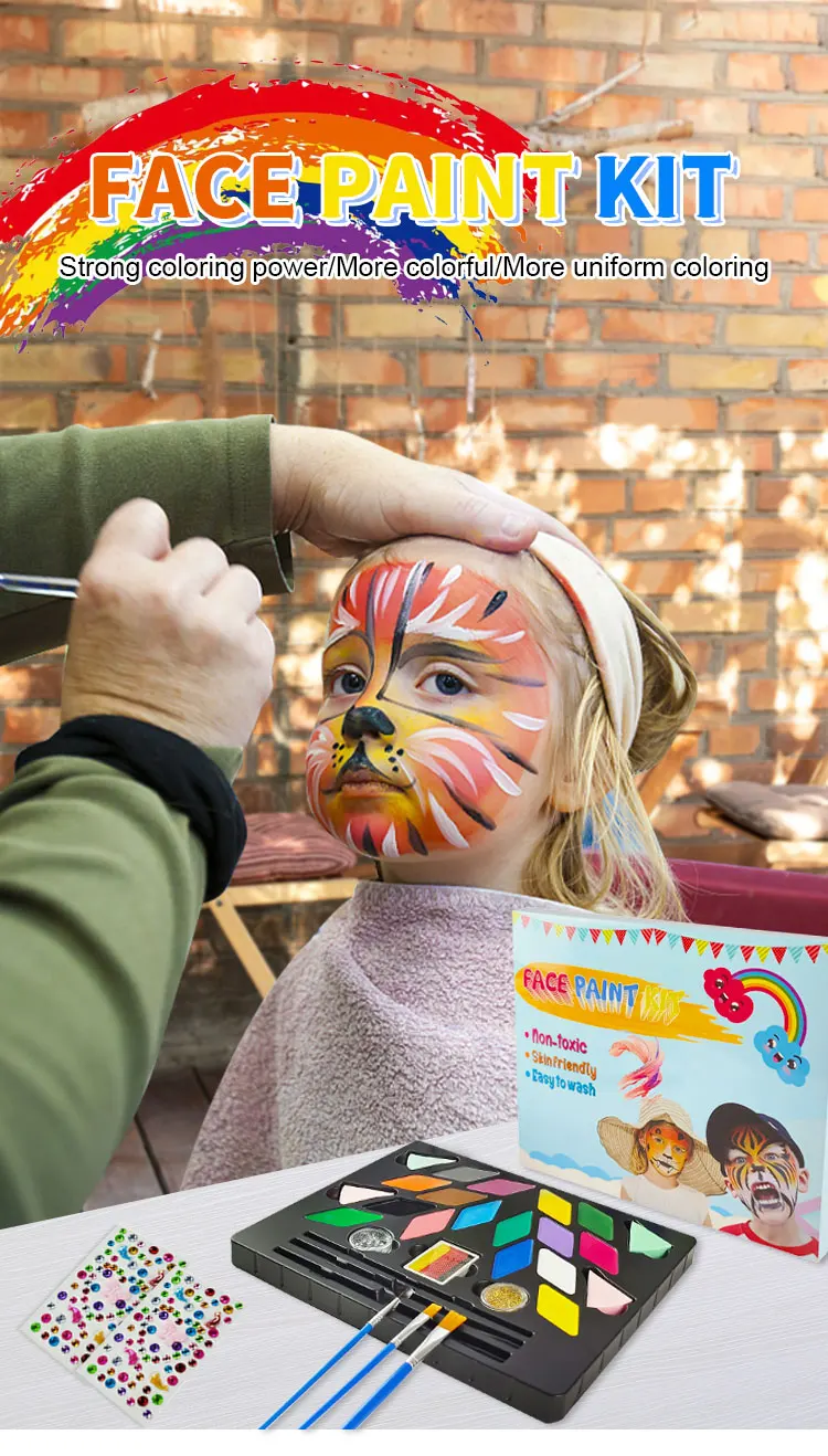 Khy Holiday Party New Arrival Diy Washable Facepaint Set Body