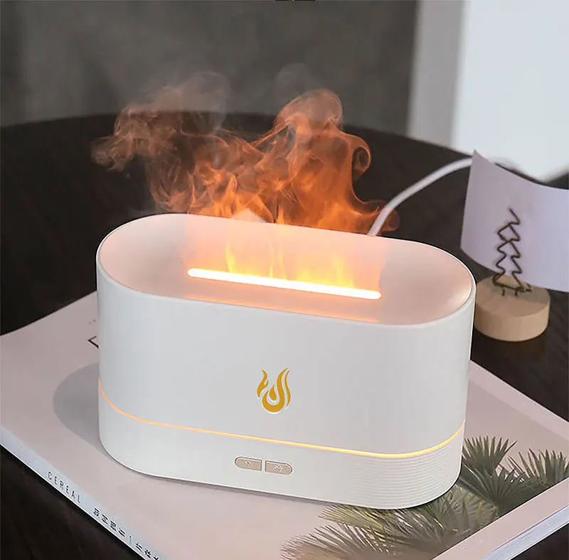 Flame Aroma Diffuser New Products Creative USB Desktop Candle Light Aroma Diffusor with Night Light Aroma Diffuser