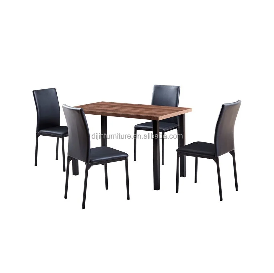 Factory Direct Wholesale Industrial Dining Tables With Wood and Metal Black Base Furniture Dining Room Sets for Dining Room Use