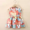 orange bear head silk skirt