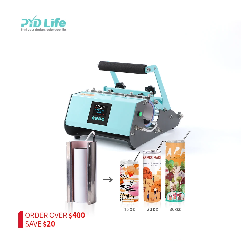 Save 20% on PYD Life 30 OZ Tumbler Heat Press Machine Mint Green Touch  Screen and 40 OZ Tumbler Heat Press Attacment