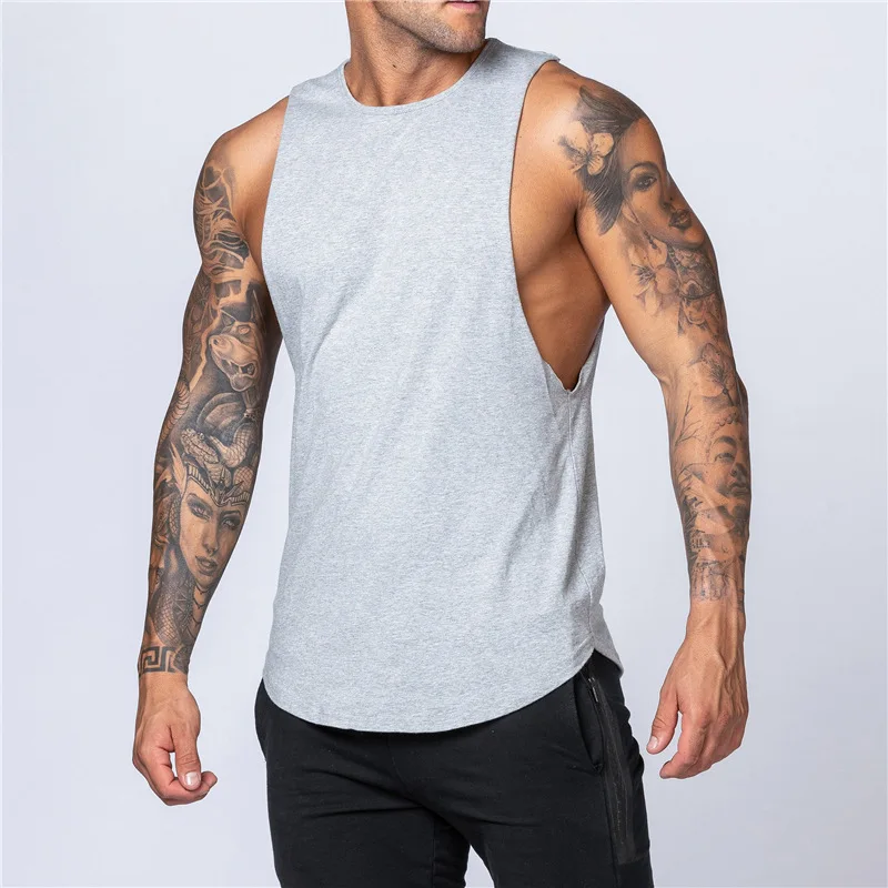  Camiseta sin mangas para hombre Muscle Gym Stringer Dry Fit Y  Back Fitness Vest Camisetas, Gris : Ropa, Zapatos y Joyería
