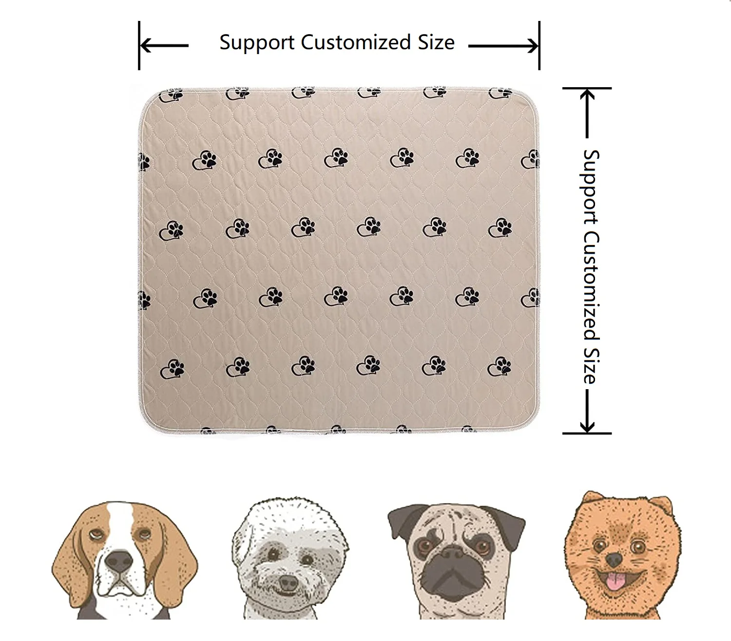 Foldable Soft Quick Drying Pet Training Pee Pad