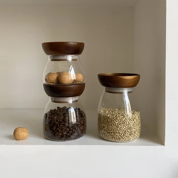 High Quality Transparent Glass Storage Jar Household Glass Seasoner Jar