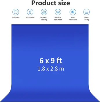 NEEWER 6x9 Feet/1.8x2.8m Photo Studio 100% Pure Polyester Collapsible Backdrop Background for Photography, Video and Television