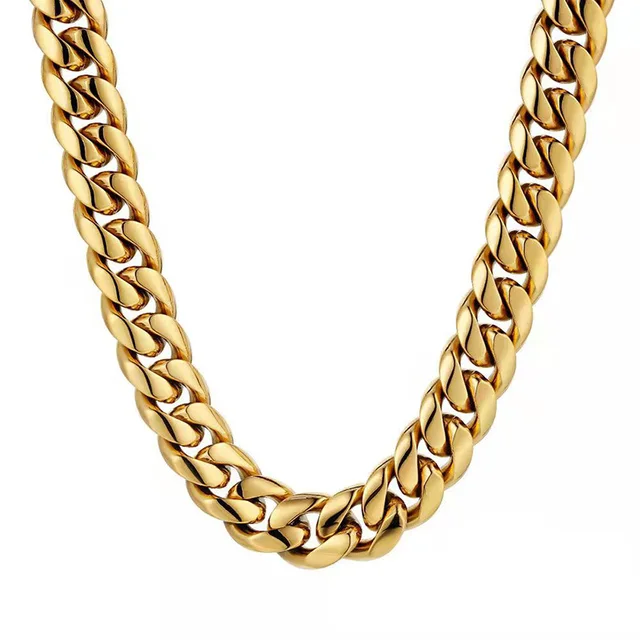 Pure Mens Goldfilled Accessories Fashion Heavy Gold Stainless Steel Twist Link Chain Necklace Jewelry Designs For Men