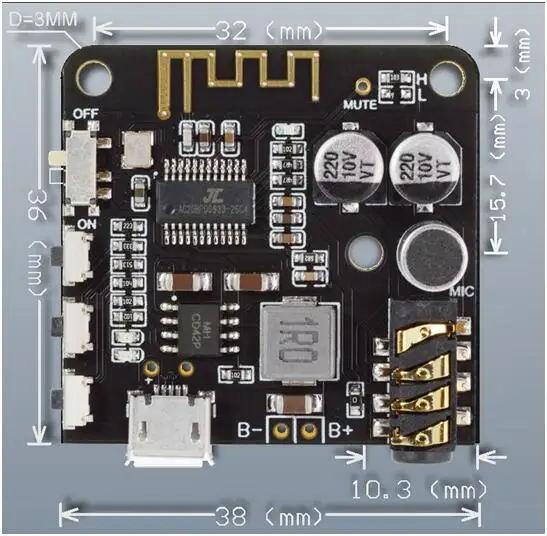 Carte Bluetooth d'origine 5.0 Lecteur MP3 sans perte de décodeur