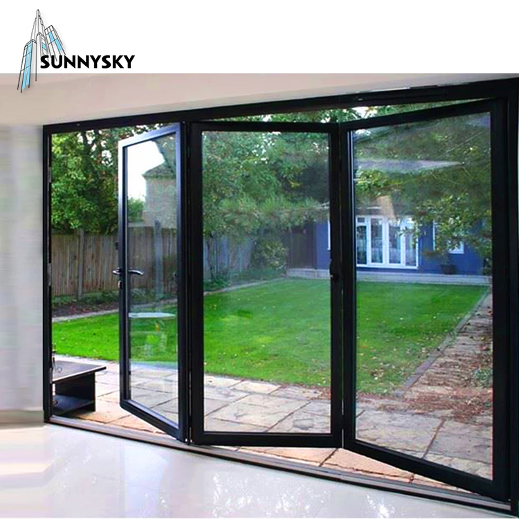 Aluminum Corner Bi Folding Door With Louver Panels Buy Aluminum