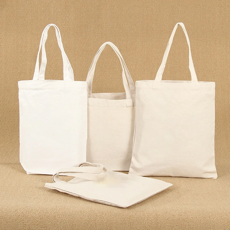 Low Moq Eco Friendly Shopping Bag Recycled Reusable Blank Plain Canvas ...