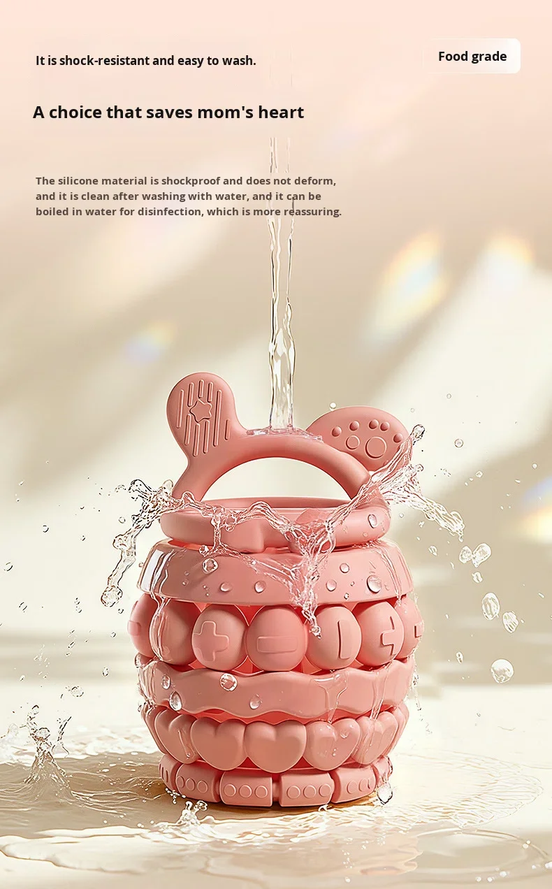 Multi Colored Silicone Stacking Toys for Early Childhood Education and Cognitive Development, Children's Building Block Set supplier