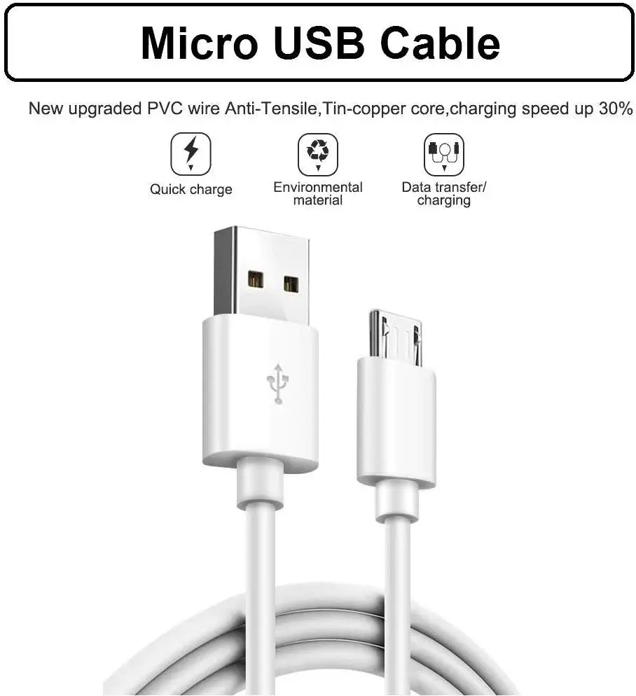 Fast Charger USB Wire Line 8 Pin Type C Micro USB Phone Charger Cord for Android Phone Power Bank Speaker Computer Type-C Type