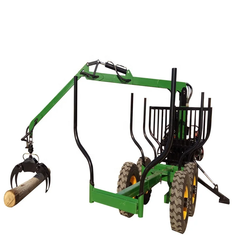 EXW価格-林業機械6トンログ木材トレーラー（クレーン付き）| Alibaba.com