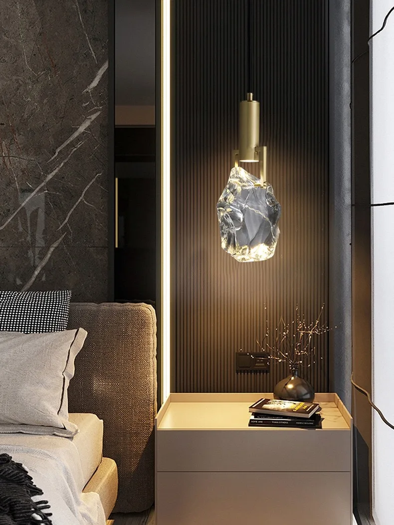 Dining Room Chandelier Modern Simple Light Luxury Crystal Bedside Lamp Creative Personality Decoration Chandeliers&pendant Light